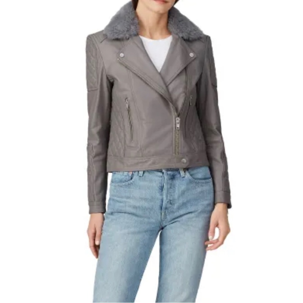 Samantha Sipos
Grey Quilted Leather Biker Jacket size XS EUC